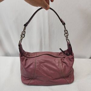 Liz Claiborne Pink Leather Shoulder Bag Vintage Medium